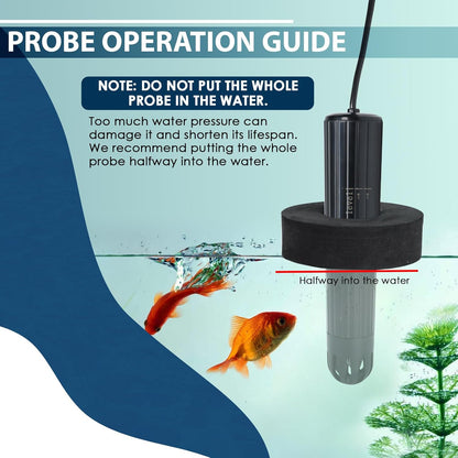 7 in 1 Smart Water Quality Tester, Wireless WiFi Water Monitor Measures pH/ORP/TDS/EC/Salinity/SG/TEMP, Water Quality Meter with App Connection Real - Time Alerts for Aquarium, Saltwater Fish Tank, etc. - Buy The Sea Aquatics