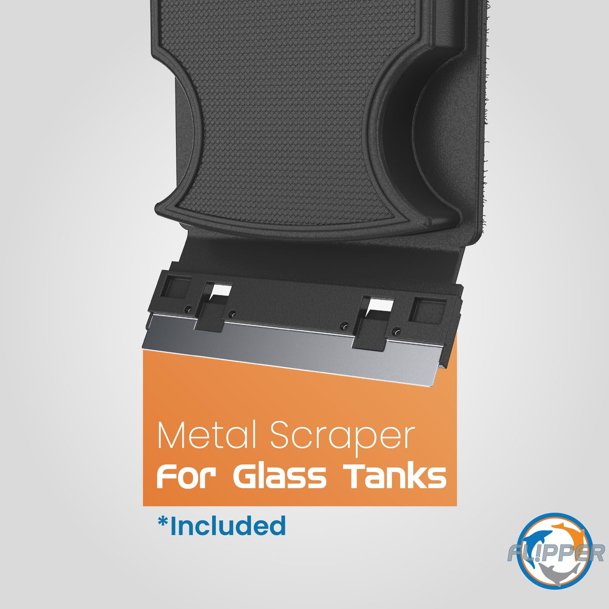 FLIPPER Standard Magnetic Aquarium Glass Cleaner – 2 - in - 1 Scrubber and Scraper, Hands - Free Fish Tank Cleaner for Algae Removal, Safe for Glass & Acrylic Tanks up to 1/2" (12mm), Freshwater & Saltwater - Buy The Sea Aquatics