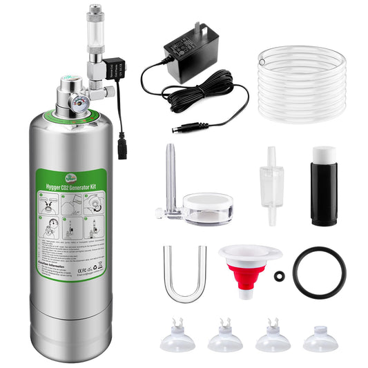 2L Aquarium CO2 Generator System, CO2 System Kit with Regulator and Needle Valve for Aquarium Plants Tanks