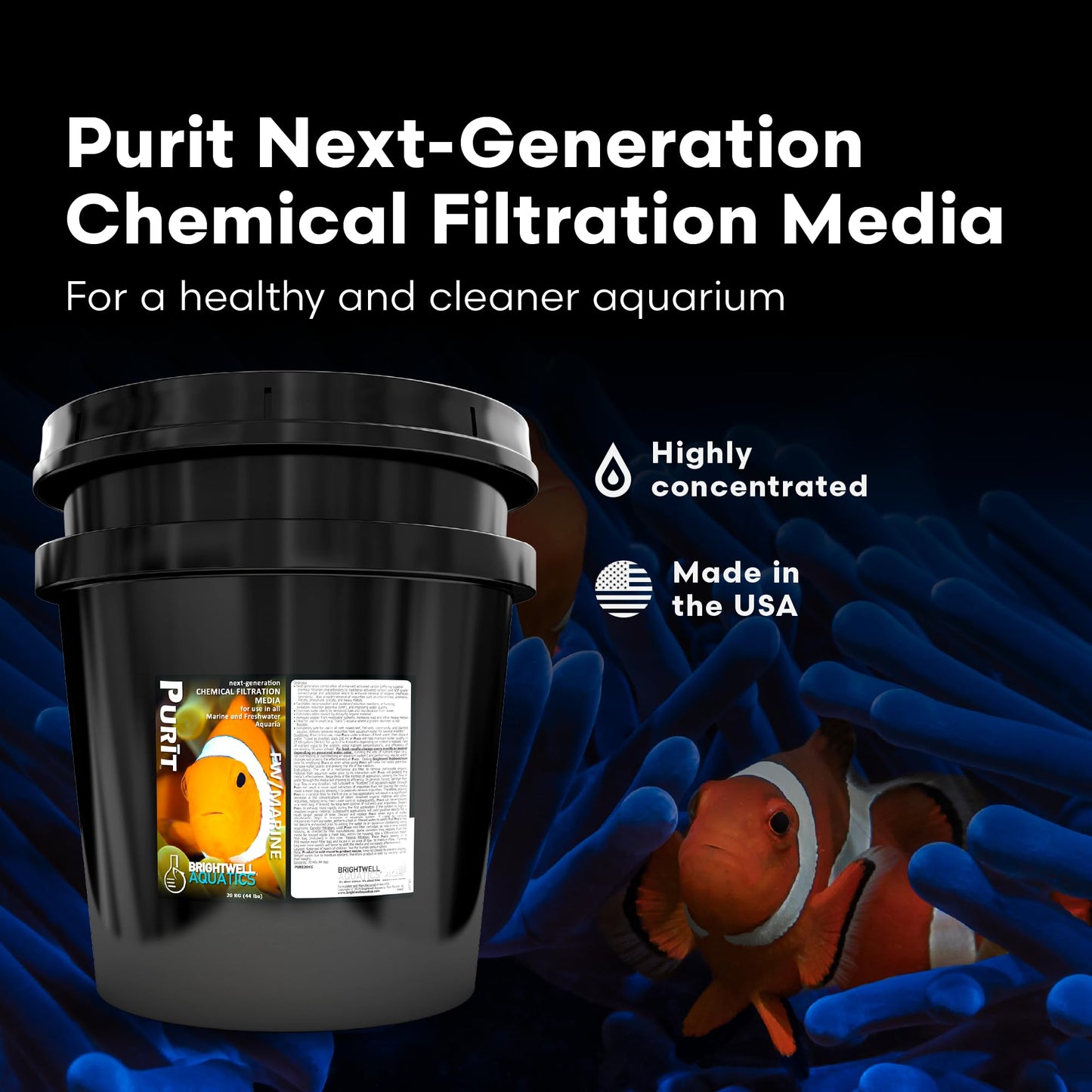 Brightwell Aquatics - Purit Next-Generation Chemical Filtration Media - for use in All Marine and Freshwater Aquaria - Aquarium Water Treatments, 8.45 fl oz