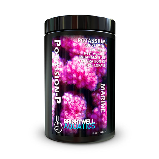 Brightwell Aquatics Potassion-P High-Purity Potassium Supplement for Reef Aquariums Supports Coral Growth & Color Enhances Blue Pigmentation Restores Potassium, 300g