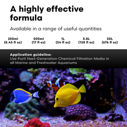 Brightwell Aquatics - Purit Next-Generation Chemical Filtration Media - for use in All Marine and Freshwater Aquaria - Aquarium Water Treatments, 8.45 fl oz