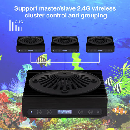 Aquarium Light- 140W Reef Light Wide Coverage Sunrise Sunset Moonlight Saltwater Lights for Coral with Master Slave Group Control & Timer & Screen