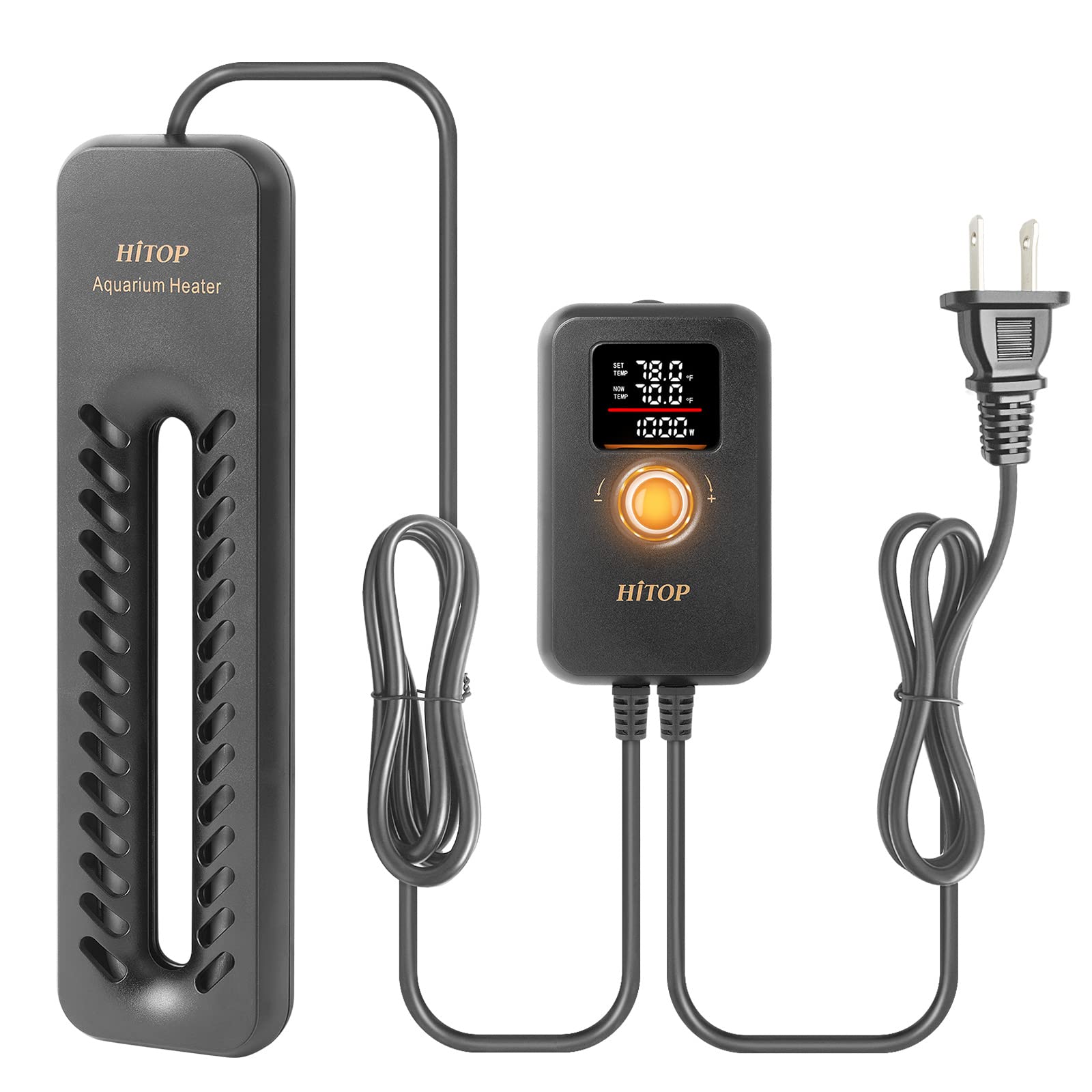 HITOP 1000W Digital Aquarium Heater: Titanium Fish Tank Heater with Temperature Control Device, Submersible Heater for Freshwater/seawater up to 300 Gallon - Buy The Sea Aquatics
