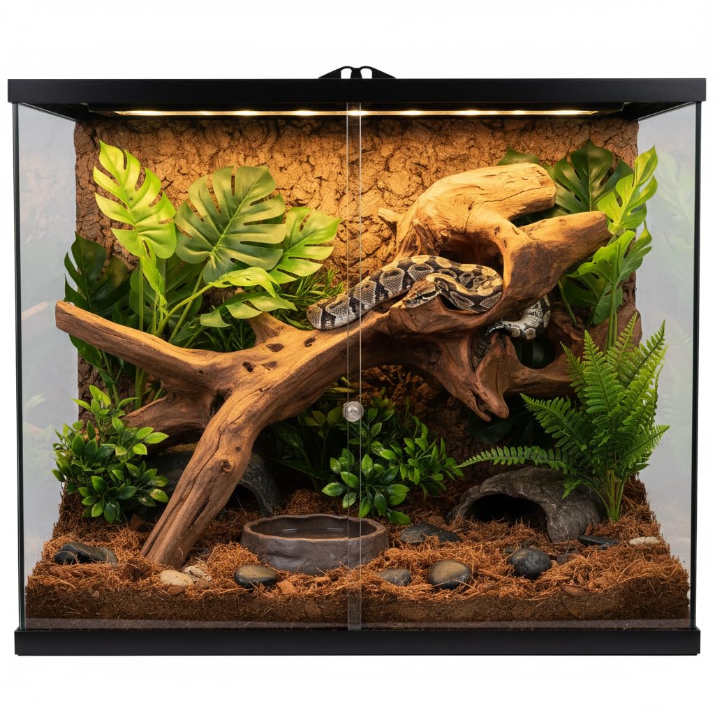 emours Porous Natural Driftwood for Aquarium, Aquascaping Driftwood with Holes, Hand-Selected Tunnels & Hideouts, Aquascaping Hardscape, Terrarium Reptile Décor, No Paint or Resin (12-16" (30-40 cm))