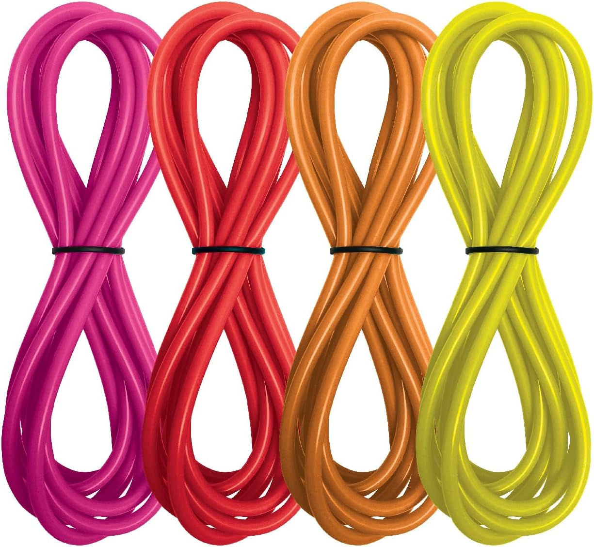 Red Sea ReefDose Deluxe 4 Color Dosing Tube Kit Red Yellow Orange Pink | Saltwater Marine Aquarium Dosing Pump Tubing Set with Clips and Tubing Holder - Buy The Sea Aquatics