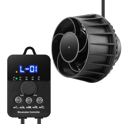 3400GPH Aquarium Wave Maker DC24V Power head with Magnetic Mounting,Wavemaker with Controller for 100 - 200 Gallon Fish Tanks - Buy The Sea Aquatics