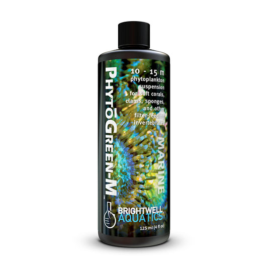 Brightwell Aquatics PhytōGreen-M Marine Phytoplankton for Reef Aquariums – Supports Corals, Sponges, Clams, Tube Worms & Filter Feeders – Amino Acids, EPA, 500 ml