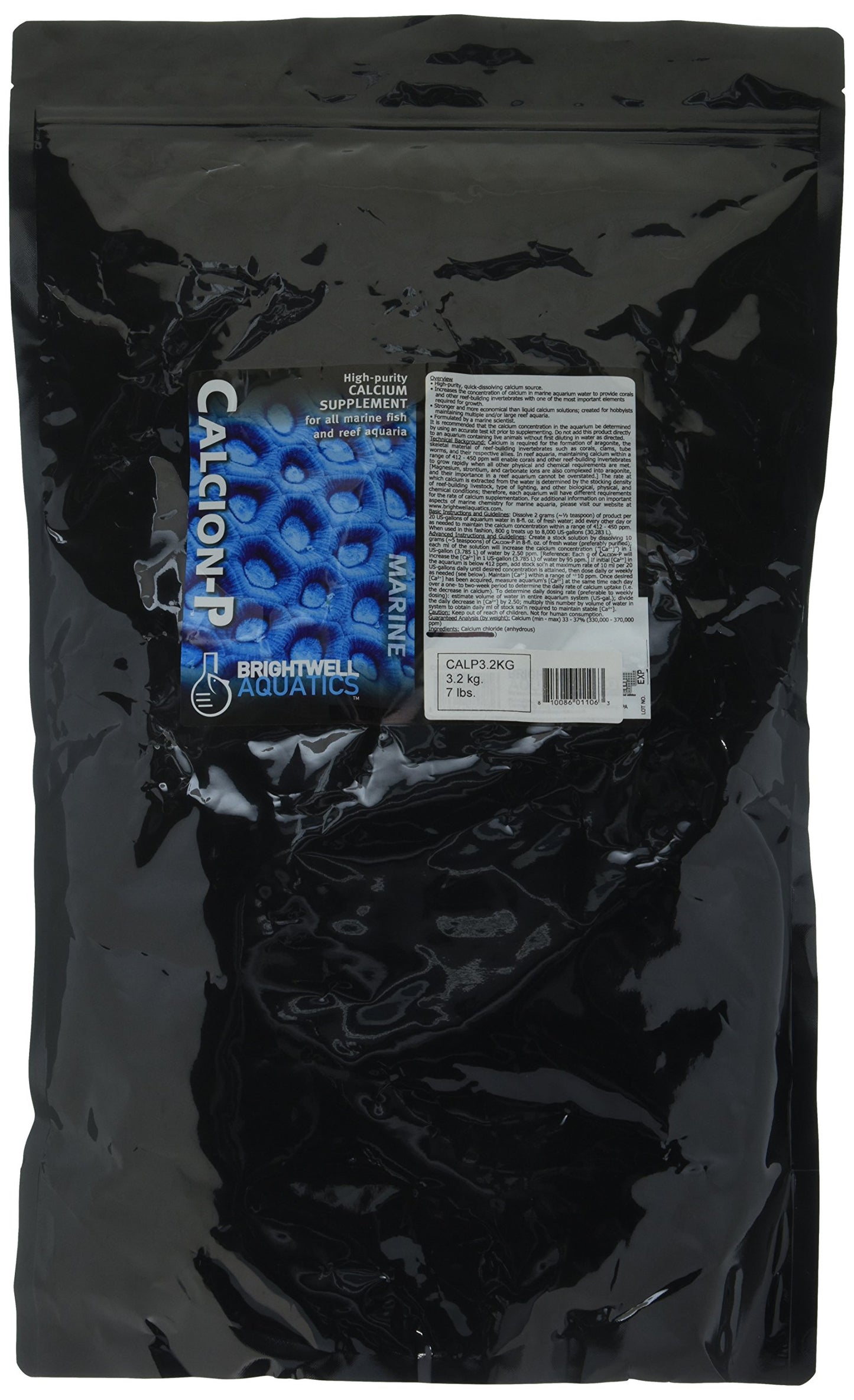 Brightwell Aquatics Calcion-P - Powdered Calcium Supplement for Marine Aquariums, 200 grams