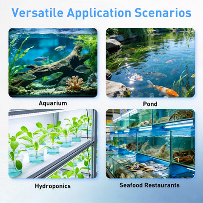 254GPH Aquarium Air Pump, Adjustable Quiet Fish Tank Bubbler, Commercial Air Pump with Completely Accessories, Oxygen Aerator Pump for Aquariums, Ponds, Hydroponics