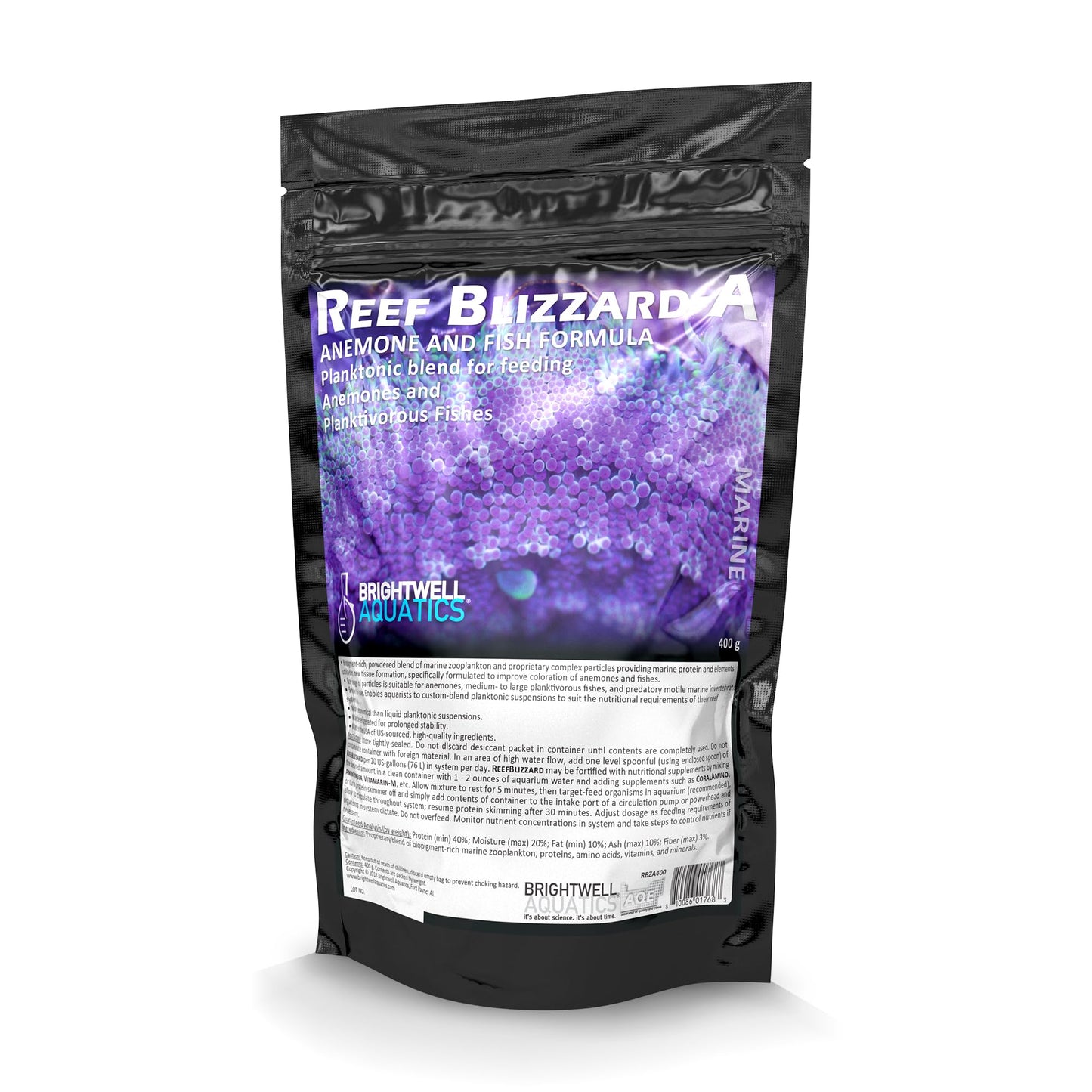 Brightwell Aquatics Reef Blizzard-A – High-Protein Planktonic Blend for Anemones, Planktivorous Fish & Marine Invertebrates – Enhances Color & Growth, 50g