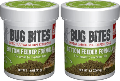 Fluval Bug Bites Bottom Feeder Fish Food, Granules for Small to Medium Sized Fish, 1.60 Oz., A6586