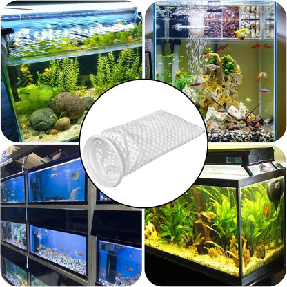 TOPZEA 10 Pack 4 Inch Ring Filter Socks 150 Micron, 3D Honeycomb Aquarium Filter Bag for Saltwater Freshwater Fish Tank, Ponds, Use in Sumps/Overflows, Aquarium Filter Accessory, 9.8 Inch Long - Buy The Sea Aquatics