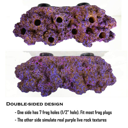 Magnetic Reef Coral Frag Rack Floating Rock Strong Magnets Strong N52 Magnets for 1/2" Glass (Coralline Purple) - Buy The Sea Aquatics