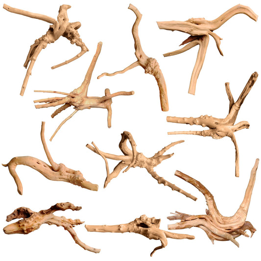 majoywoo Natural Coral Driftwood for Aquarium Decor Fish Tank Decorations, Assorted Driftwood Branch 6-10" 3 Pcs, Reptile Decor…