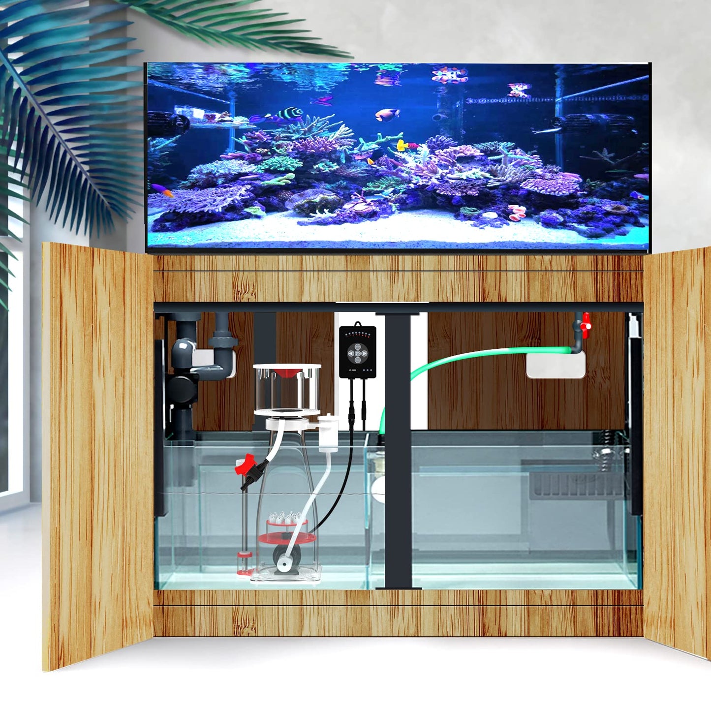 MagTool Aquarium in-Sump DC Protein Skimmer, with Controllable DC Pinwheel Pump for Up to 135-185Gal Reef Tank (N170 Plus)