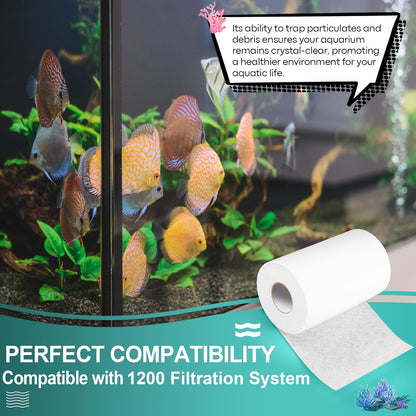 Dreyoo 1 Pack Replacement Fleece Roll, 115' Long x 6.78" High, Superior Filtration for Clean Clear Reef Tanks, Easy to Install - Buy The Sea Aquatics