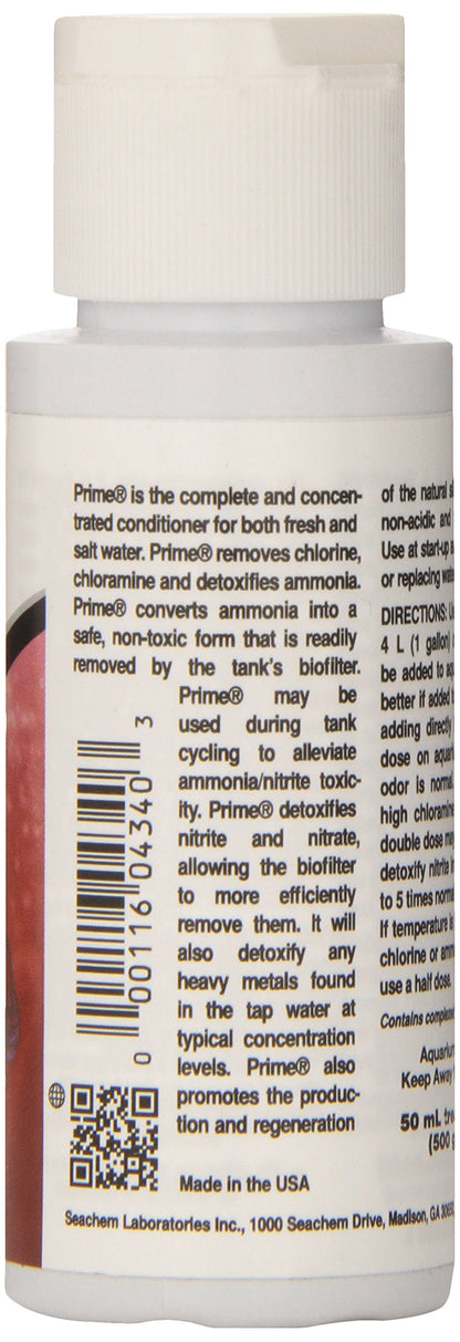 Seachem Prime Fresh and Saltwater Conditioner - Chemical Remover and Detoxifier 500 ml