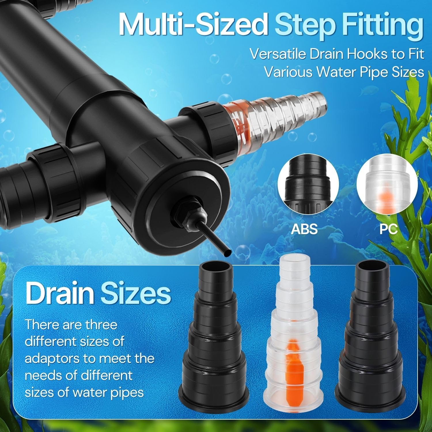 Flexzion Pond UV Lights for Outdoor Ponds - 9W Small Light, 2113 - Gal Capacity, 1500L/H UV Pond Clarifier for Outdoor Ponds, Clears Water in Days (CUV - 109A) - Buy The Sea Aquatics