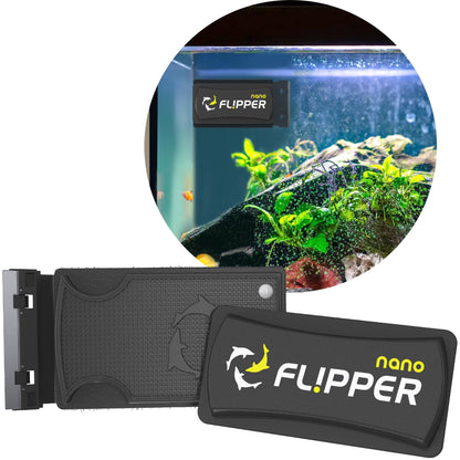 FLIPPER Standard Magnetic Aquarium Glass Cleaner – 2 - in - 1 Scrubber and Scraper, Hands - Free Fish Tank Cleaner for Algae Removal, Safe for Glass & Acrylic Tanks up to 1/2" (12mm), Freshwater & Saltwater - Buy The Sea Aquatics