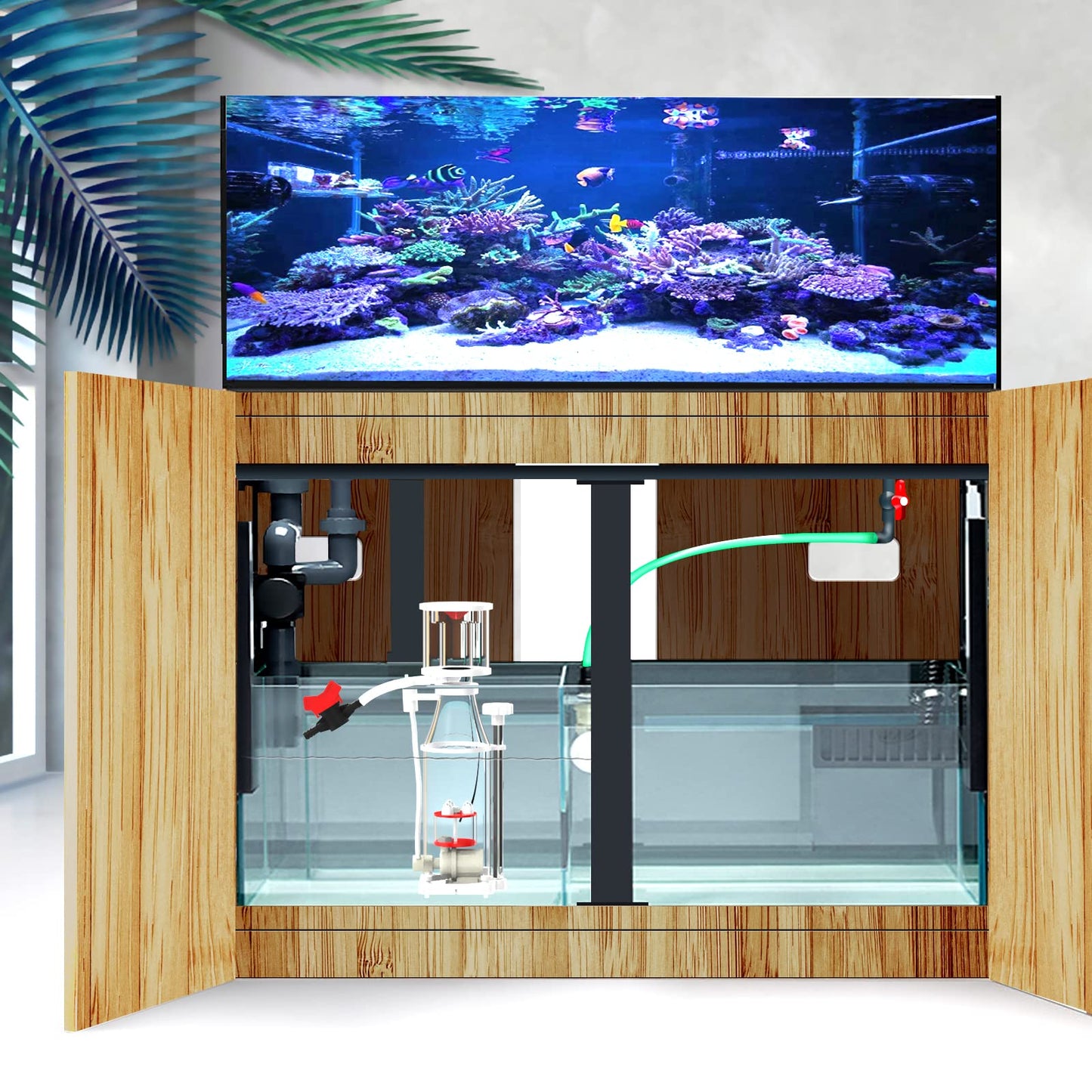 MagTool Aquarium in-Sump DC Protein Skimmer, with Controllable DC Pinwheel Pump for Up to 135-185Gal Reef Tank (N170 Plus)