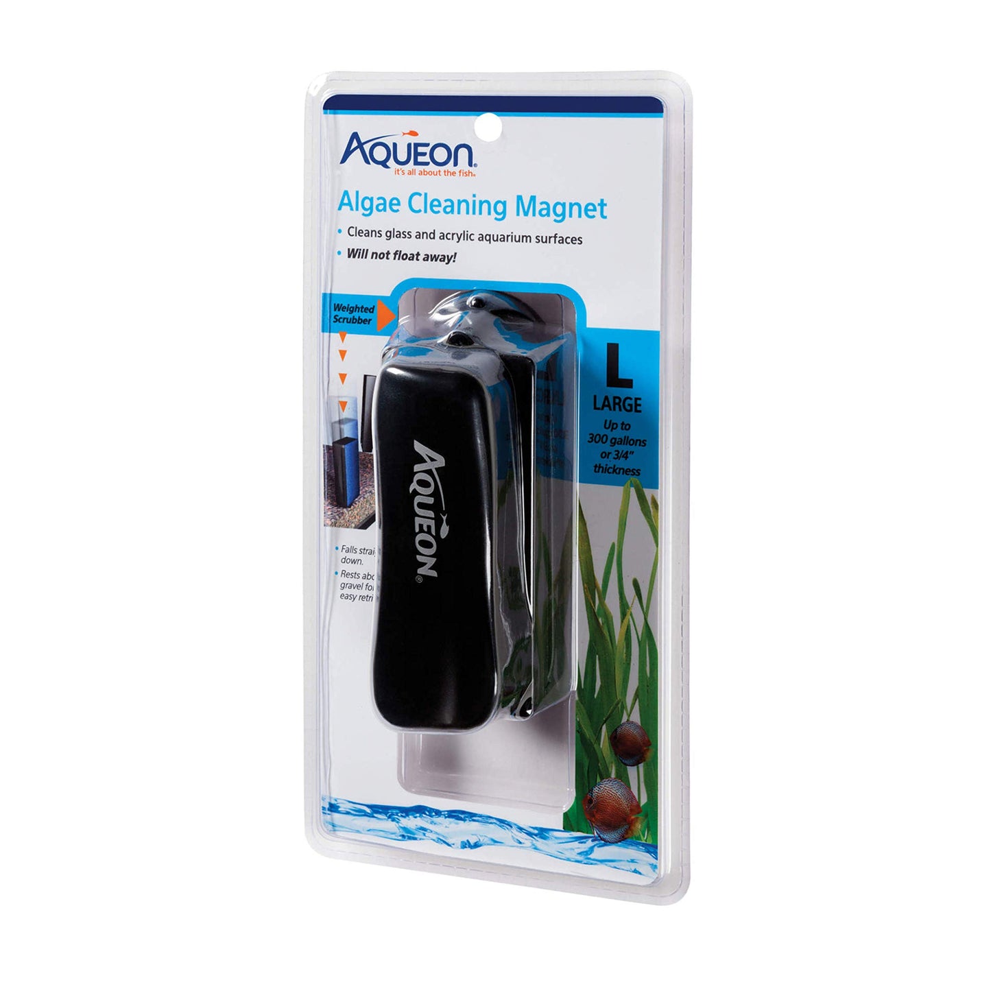 Aqueon Aquarium Algae Scraper, Fish Tank Cleaning Magnets for Glass/Acrylic, Large