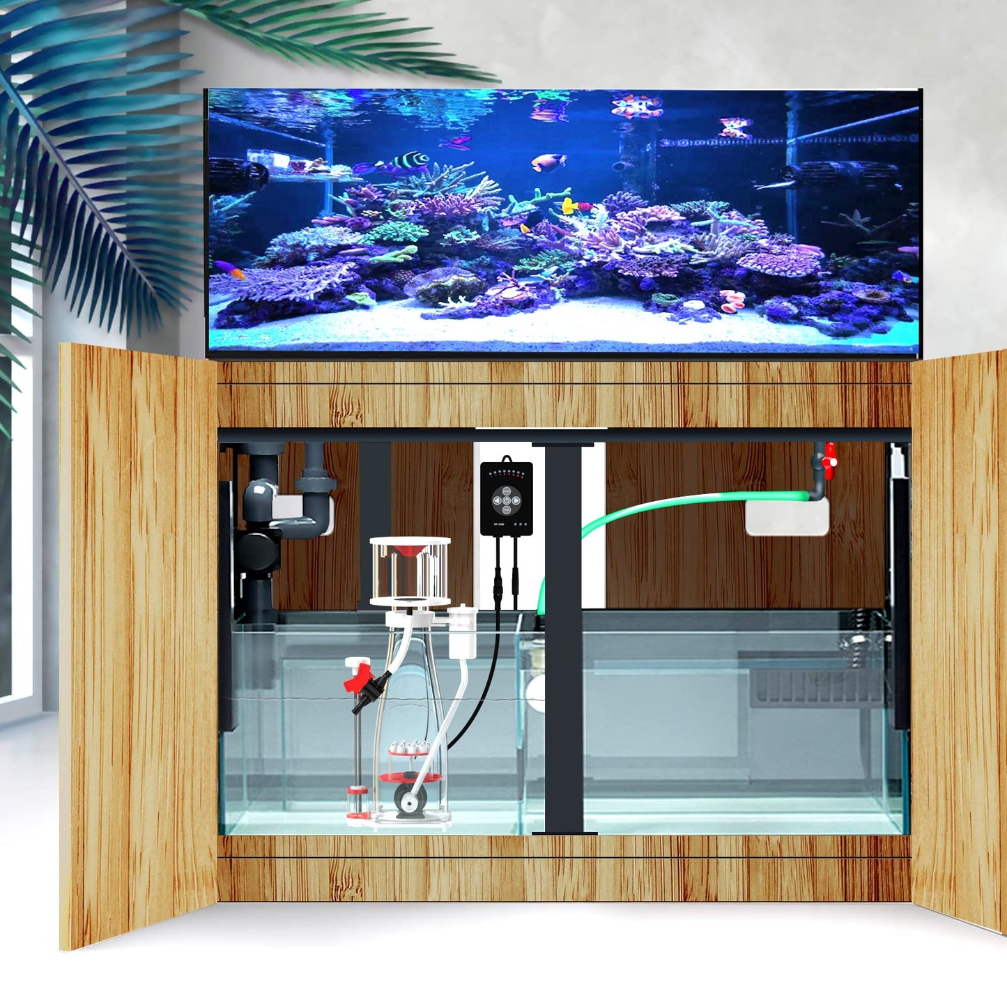MagTool Aquarium in-Sump DC Protein Skimmer, with Controllable DC Pinwheel Pump for Up to 135-185Gal Reef Tank (N170 Plus)