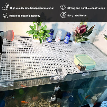 NestBasics 6pcs Transparent Aquarium Lid Clips,Rimless Fish Tank Glass Cover top Support,Aquarium Hood Holder, Acrylic and Glass Aquarium top Clips,fit 5-6mm Thickness Glass