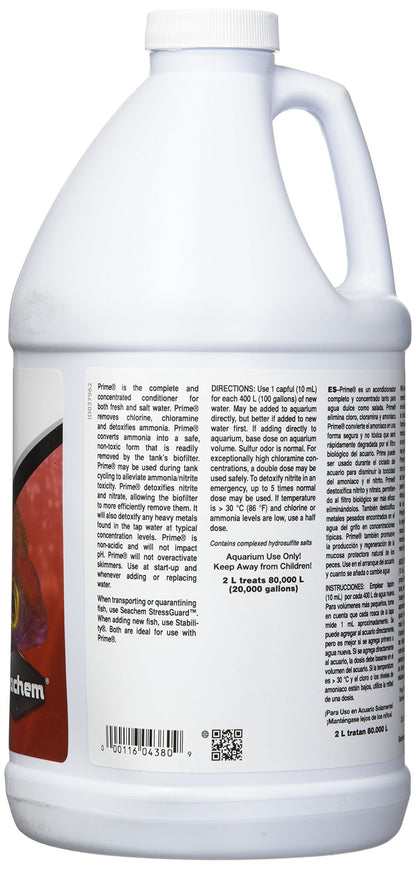 Seachem Prime Fresh and Saltwater Conditioner - Chemical Remover and Detoxifier 500 ml