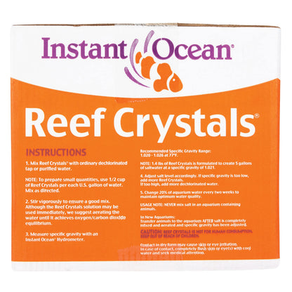 Instant Ocean Reef Crystals Reef Salt For 160 Gallons, Enriched Formulation For Aquariums
