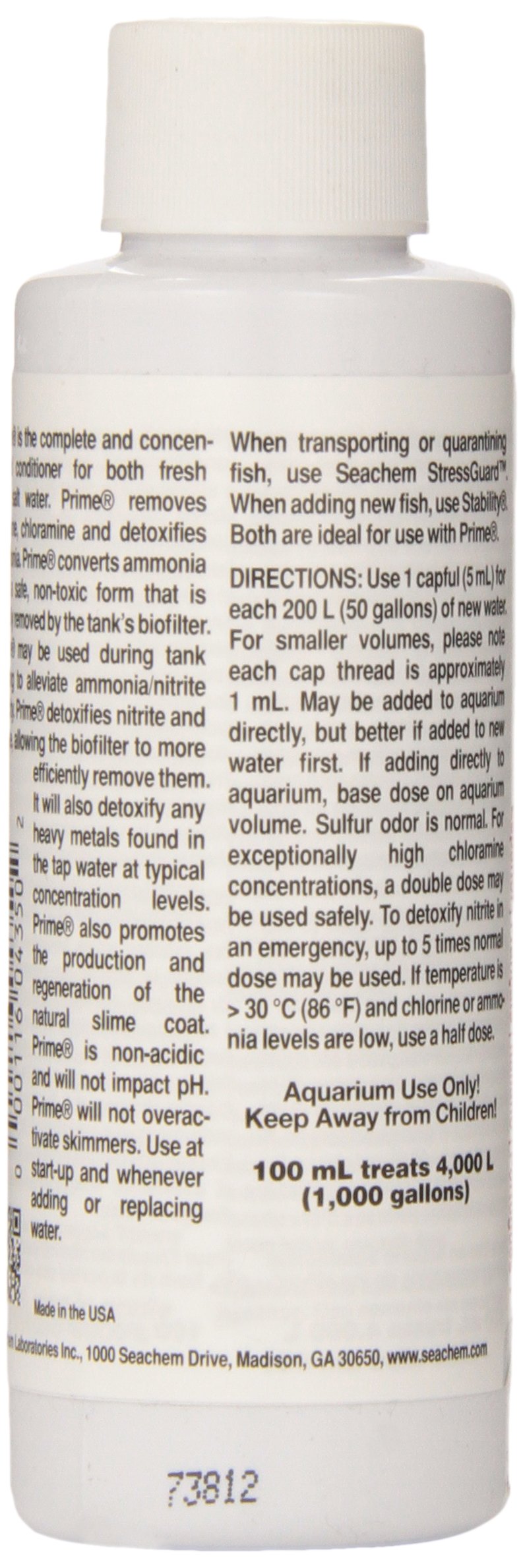 Seachem Prime Fresh and Saltwater Conditioner - Chemical Remover and Detoxifier 500 ml
