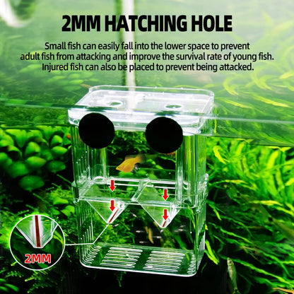 Boxtech Aquarium Fish Tank Hatchery Incubator Breeding Box, Acrylic White Breeder Isolation Divider Hatching Boxes Accessory Small Baby Fishes Shrimp Clownfish Guppy - Buy The Sea Aquatics