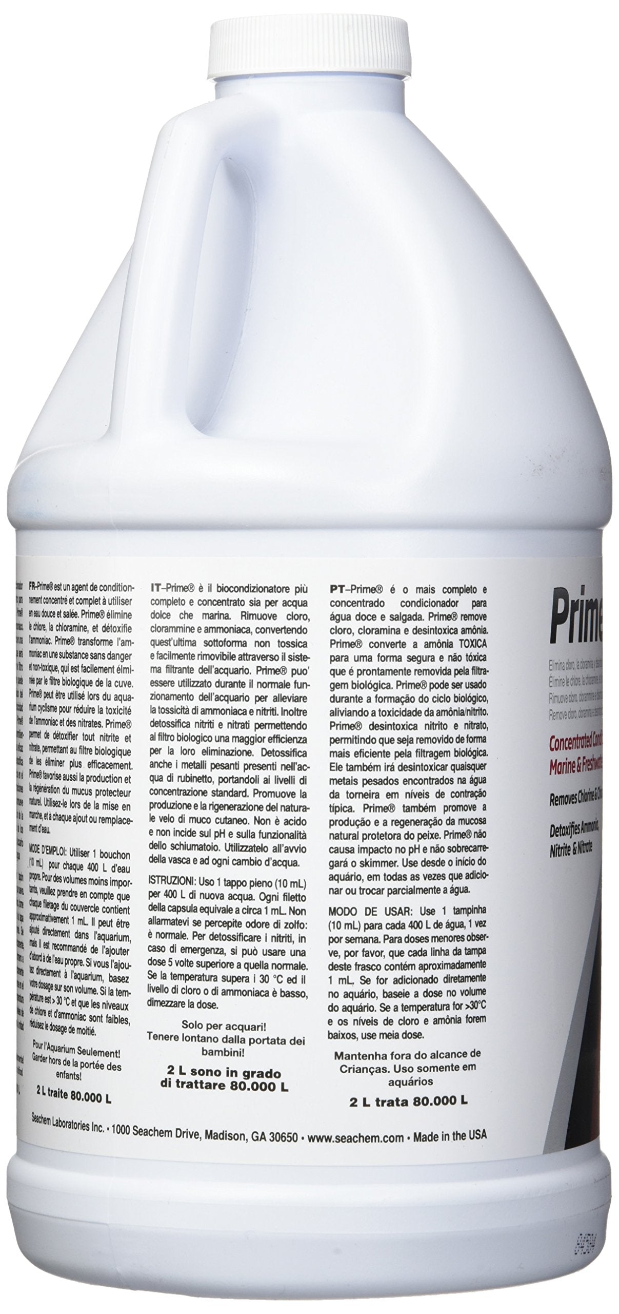 Seachem Prime Fresh and Saltwater Conditioner - Chemical Remover and Detoxifier 500 ml