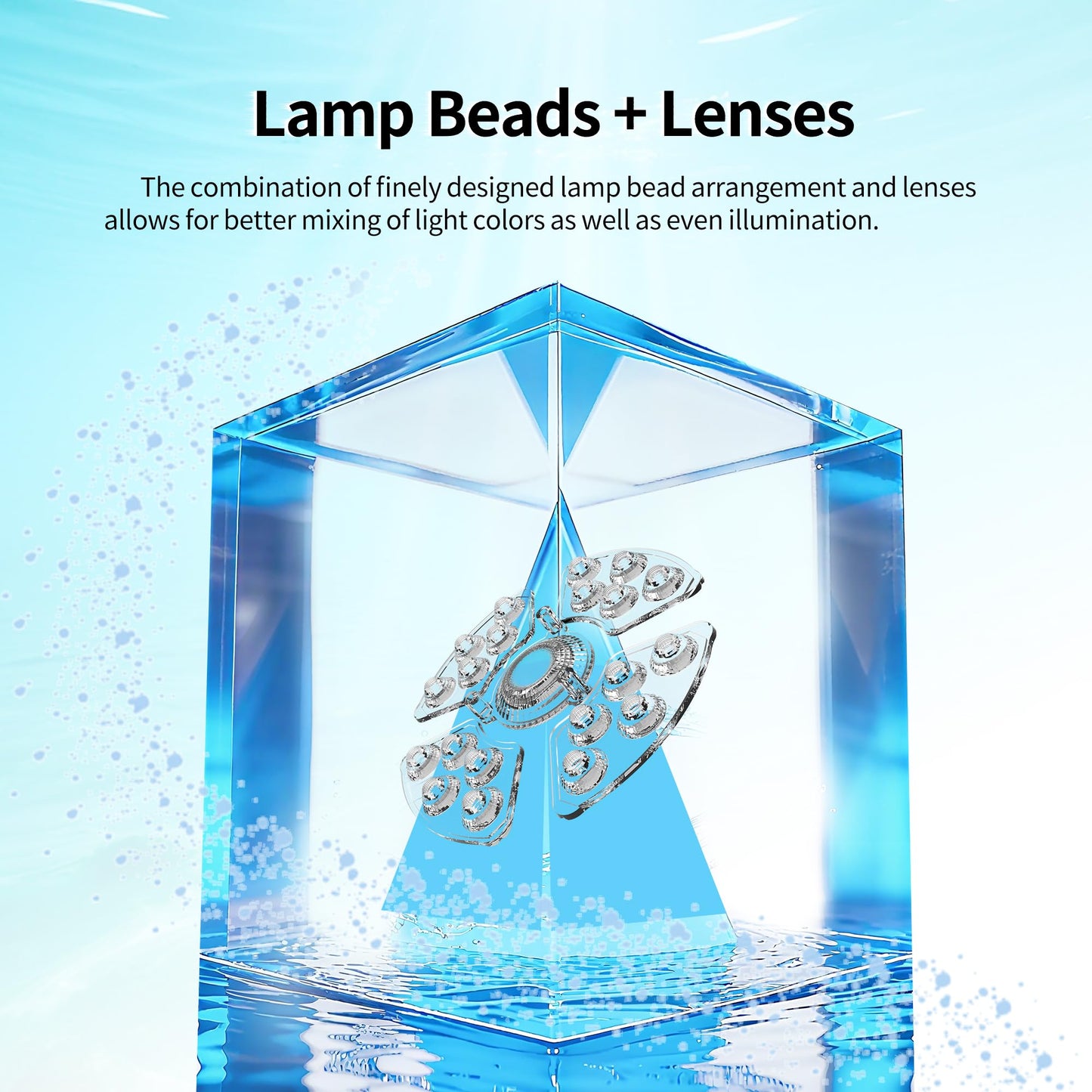 Aquarium Lights-100 watt 5 Channels Sunrise Sunset Moonlight Reef Lights for Coral SPS LPS Saltwater Tank