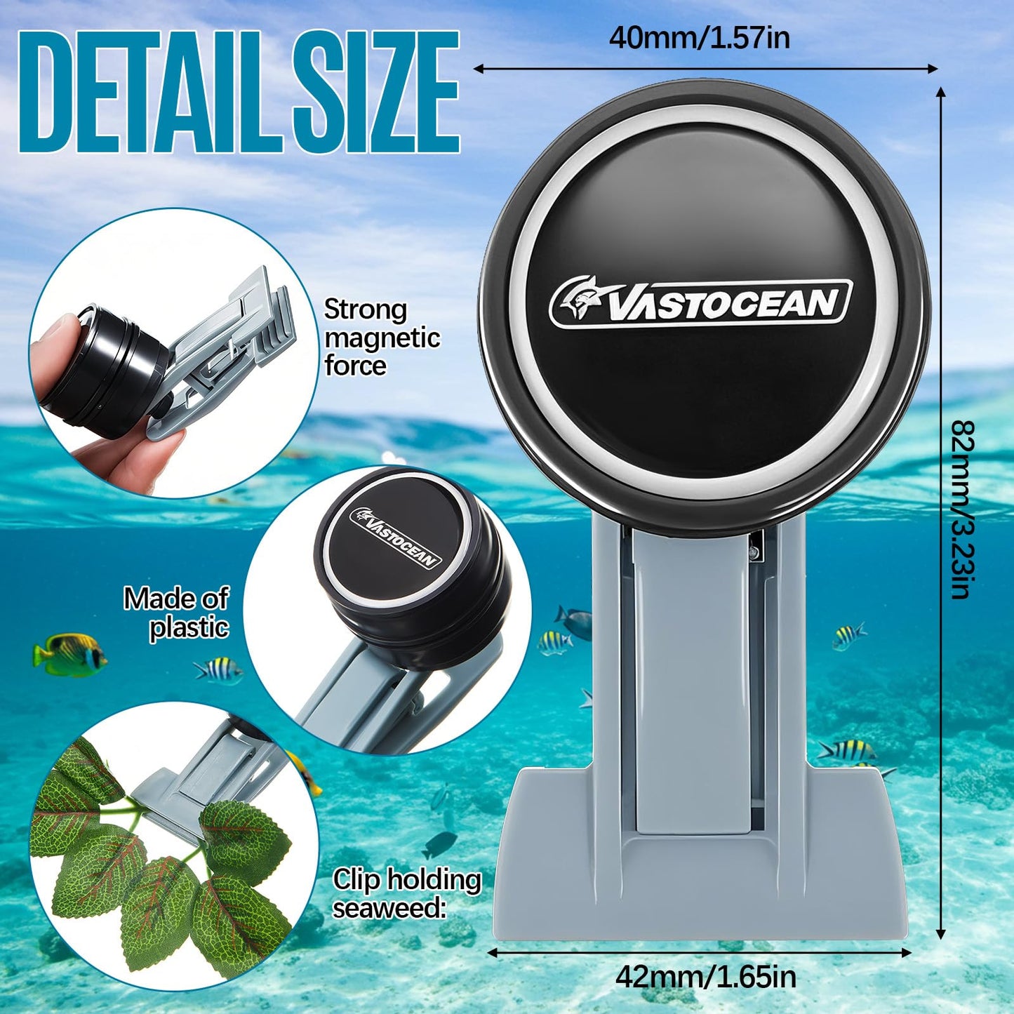 Blulu 1 Pcs Magnetic Seaweed Feeding Clips Saltwater Aquarium Tank Accessories Algae Magnet Seaweed Feeder for Fish and Aquatic Pets, Automatic Fish Feeder - Buy The Sea Aquatics