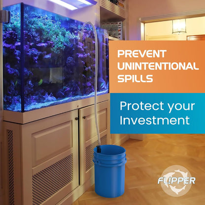 Flipper Bucket Buddy Aquarium Bucket Organizer, Hose Holder Clip for 5 Gallon Buckets, Fish Tank Water Change Caddy for Siphon Hose, Scraper, Net, and Cleaning Tools - Buy The Sea Aquatics