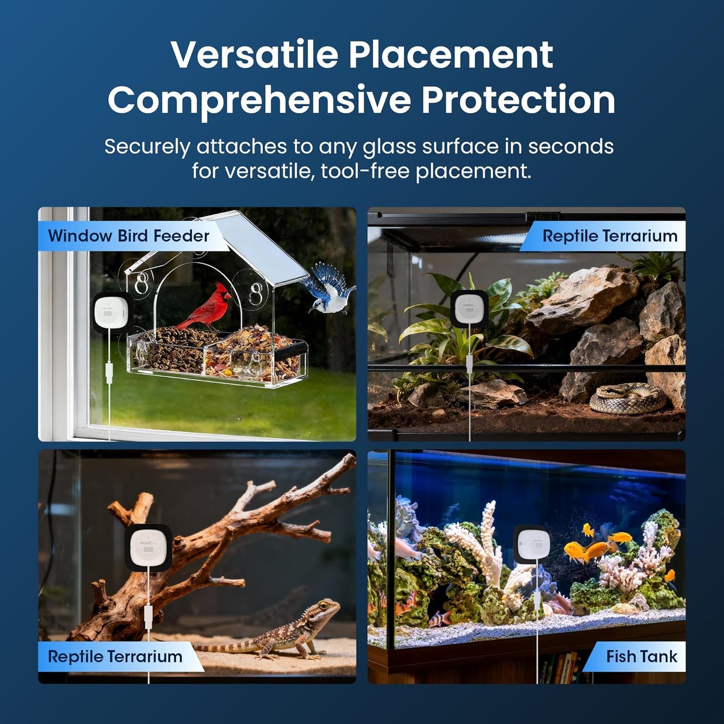 3MP 2K Aquarium & Terrarium Pet Camera.Install &Close - Focus Lens for Fish,Lizard, Reptile Pet and Window Bird Feeder,2.4GHz & 5GHz WiFi,Auto - Focus,24/7 Recording,2 Pack - Buy The Sea Aquatics