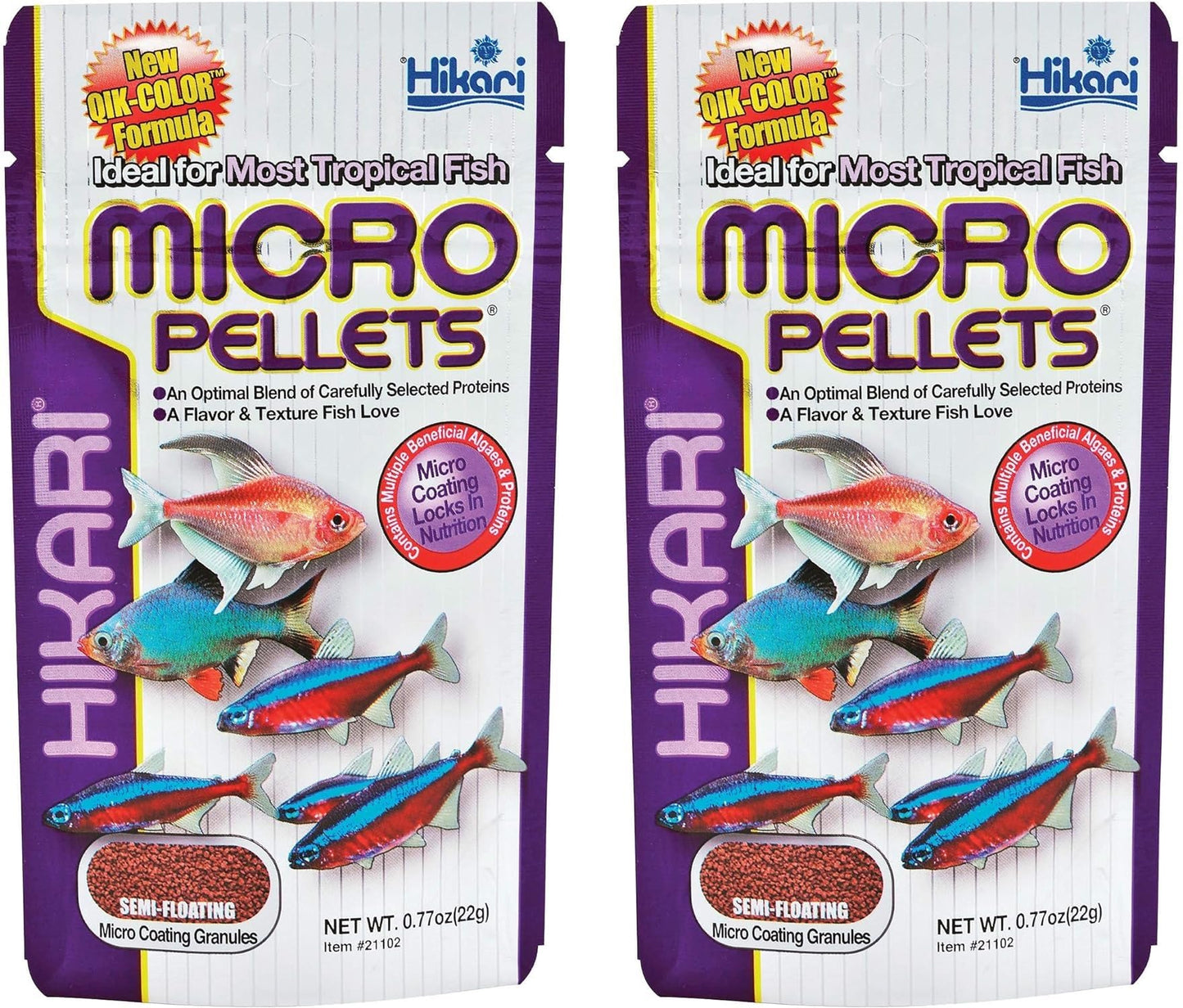 Hikari Tropical Semi-Floating Micro Pellets Fish Food, 0.77 Oz (22g)