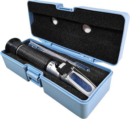 Agriculture Solutions Salinity Refractometer for Seawater and Marine Fishkeeping Aquarium 0 - 100 PPT with Automatic Temperature Compensation - Buy The Sea Aquatics