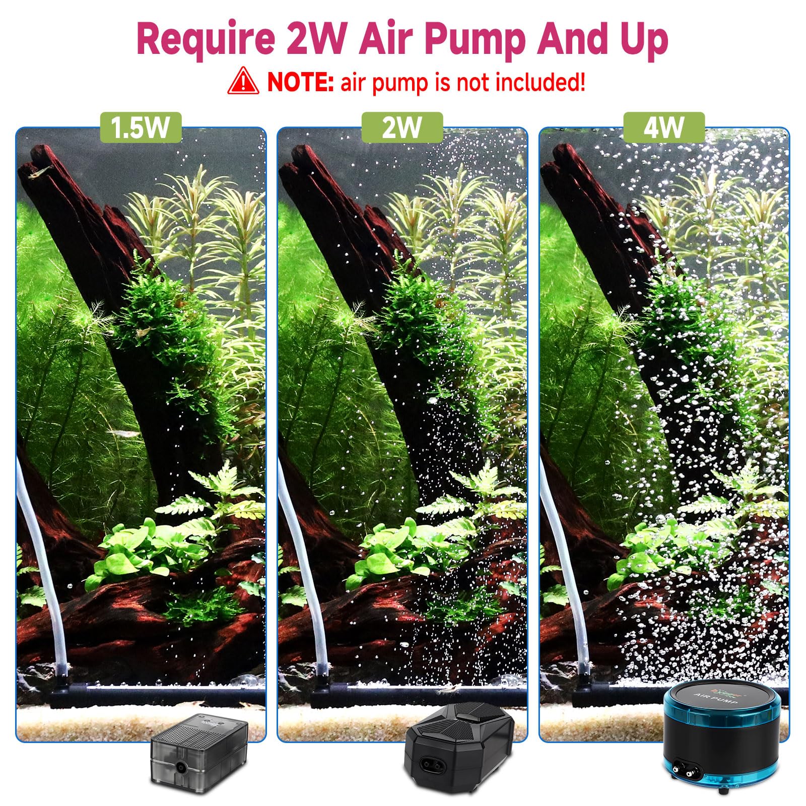 hygger Aquarium Bubble Curtain Wall, Quiet Fish Tank Air Stone with Accessories, High Dissolved Aquarium Bubbler Oxygen Diffuser Decoration for Freshwater & Saltwater - Buy The Sea Aquatics