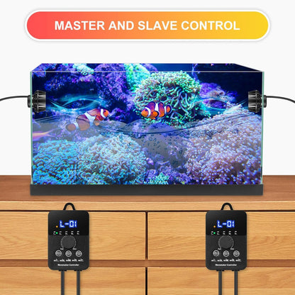 3400GPH Aquarium Wave Maker DC24V Power head with Magnetic Mounting,Wavemaker with Controller for 100 - 200 Gallon Fish Tanks - Buy The Sea Aquatics