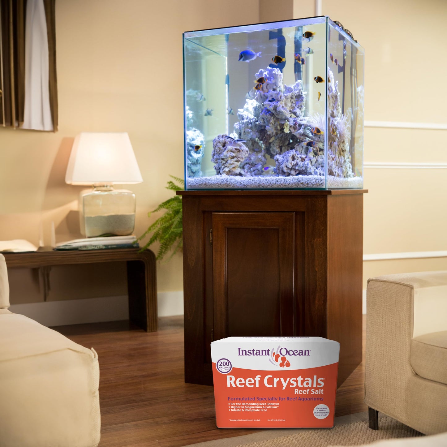 Instant Ocean Reef Crystals Reef Salt For 160 Gallons, Enriched Formulation For Aquariums