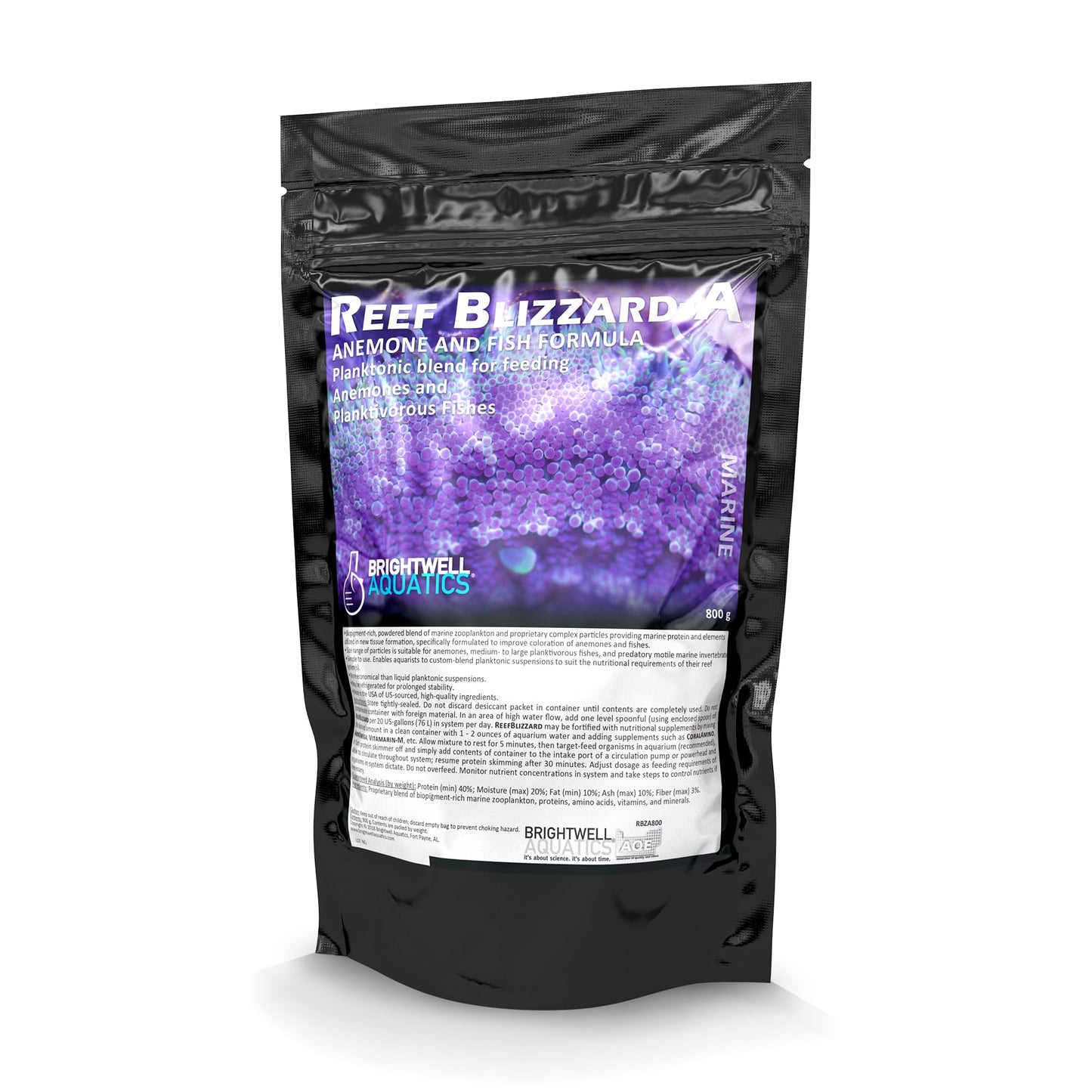 Brightwell Aquatics Reef Blizzard-A – High-Protein Planktonic Blend for Anemones, Planktivorous Fish & Marine Invertebrates – Enhances Color & Growth, 50g