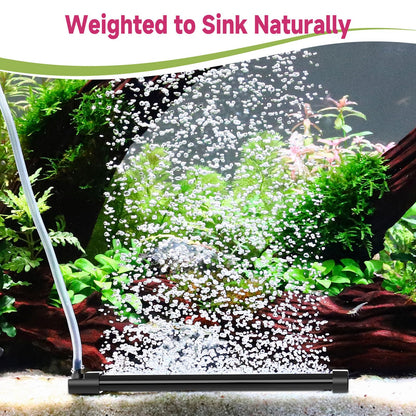 hygger Aquarium Bubble Curtain Wall, Quiet Fish Tank Air Stone with Accessories, High Dissolved Aquarium Bubbler Oxygen Diffuser Decoration for Freshwater & Saltwater - Buy The Sea Aquatics