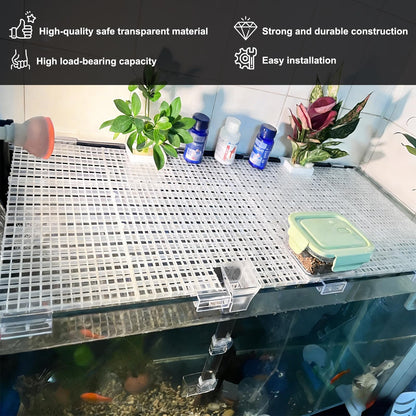 NestBasics 6pcs Transparent Aquarium Lid Clips,Rimless Fish Tank Glass Cover top Support,Aquarium Hood Holder, Acrylic and Glass Aquarium top Clips,fit 5-6mm Thickness Glass