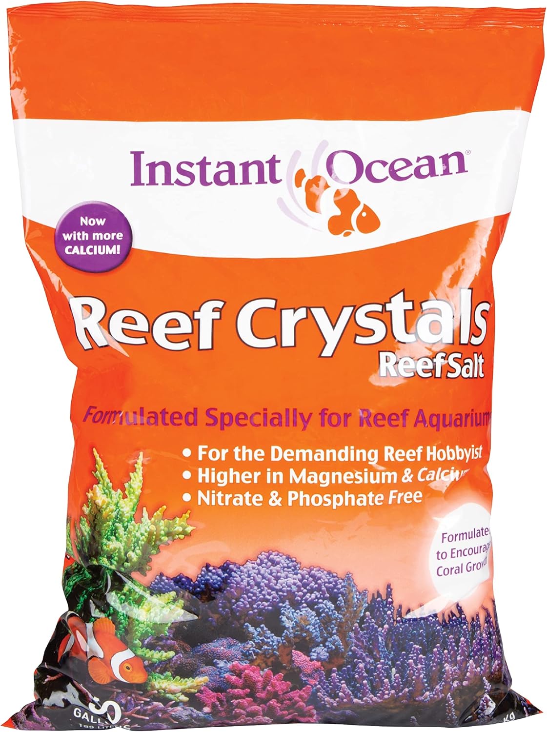 Instant Ocean Reef Crystals Reef Salt For 50 Gallons, Enriched Formulation For aquariums - Buy The Sea Aquatics