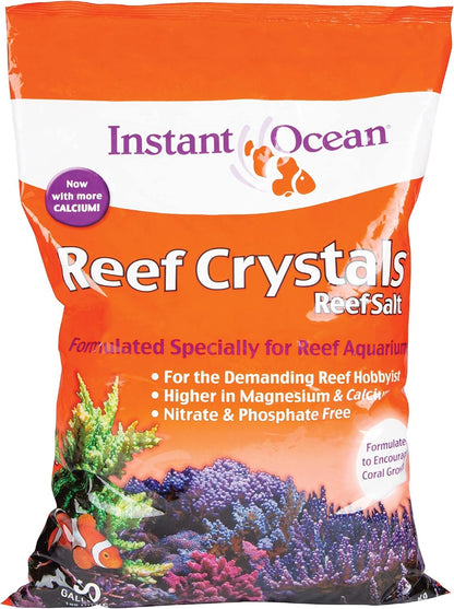 Instant Ocean Reef Crystals Reef Salt For 50 Gallons, Enriched Formulation For aquariums - Buy The Sea Aquatics