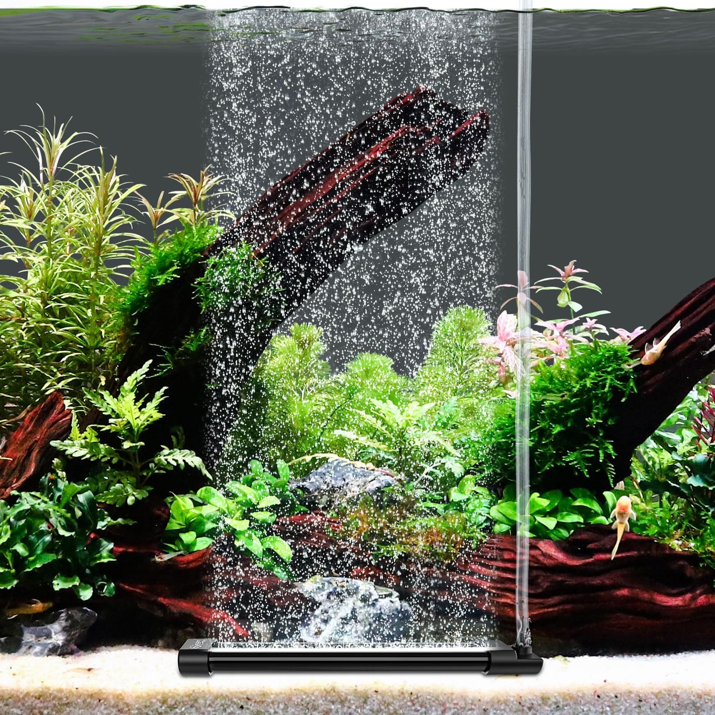 hygger Aquarium Bubble Curtain Wall, Quiet Fish Tank Air Stone with Accessories, High Dissolved Aquarium Bubbler Oxygen Diffuser Decoration for Freshwater & Saltwater - Buy The Sea Aquatics