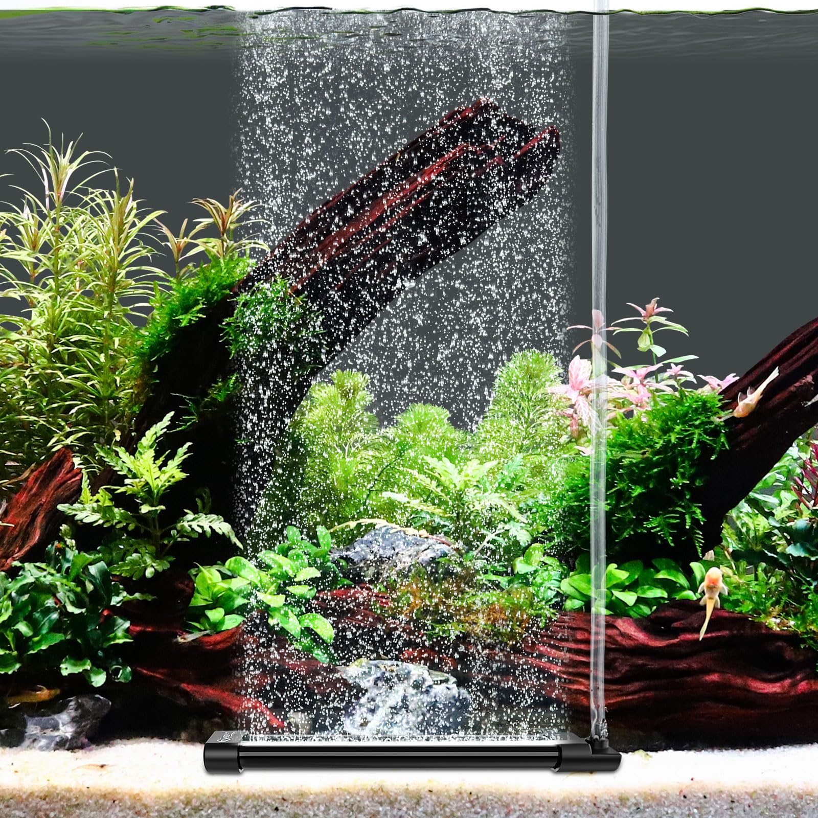 hygger Aquarium Bubble Curtain Wall, Quiet Fish Tank Air Stone with Accessories, High Dissolved Aquarium Bubbler Oxygen Diffuser Decoration for Freshwater & Saltwater - Buy The Sea Aquatics