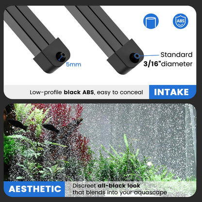 hygger Weighted Nano Mist Bubble Wall Bar, 31.5" Self - Sinking ABS Air Stone Strip with Gentle Oxygen Diffuser for Freshwater & Marine Aquarium, Hydroponics - Buy The Sea Aquatics